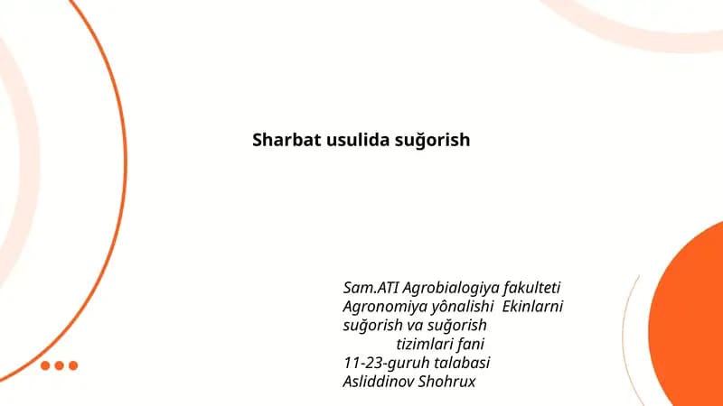 Sharbat usulida suğorish