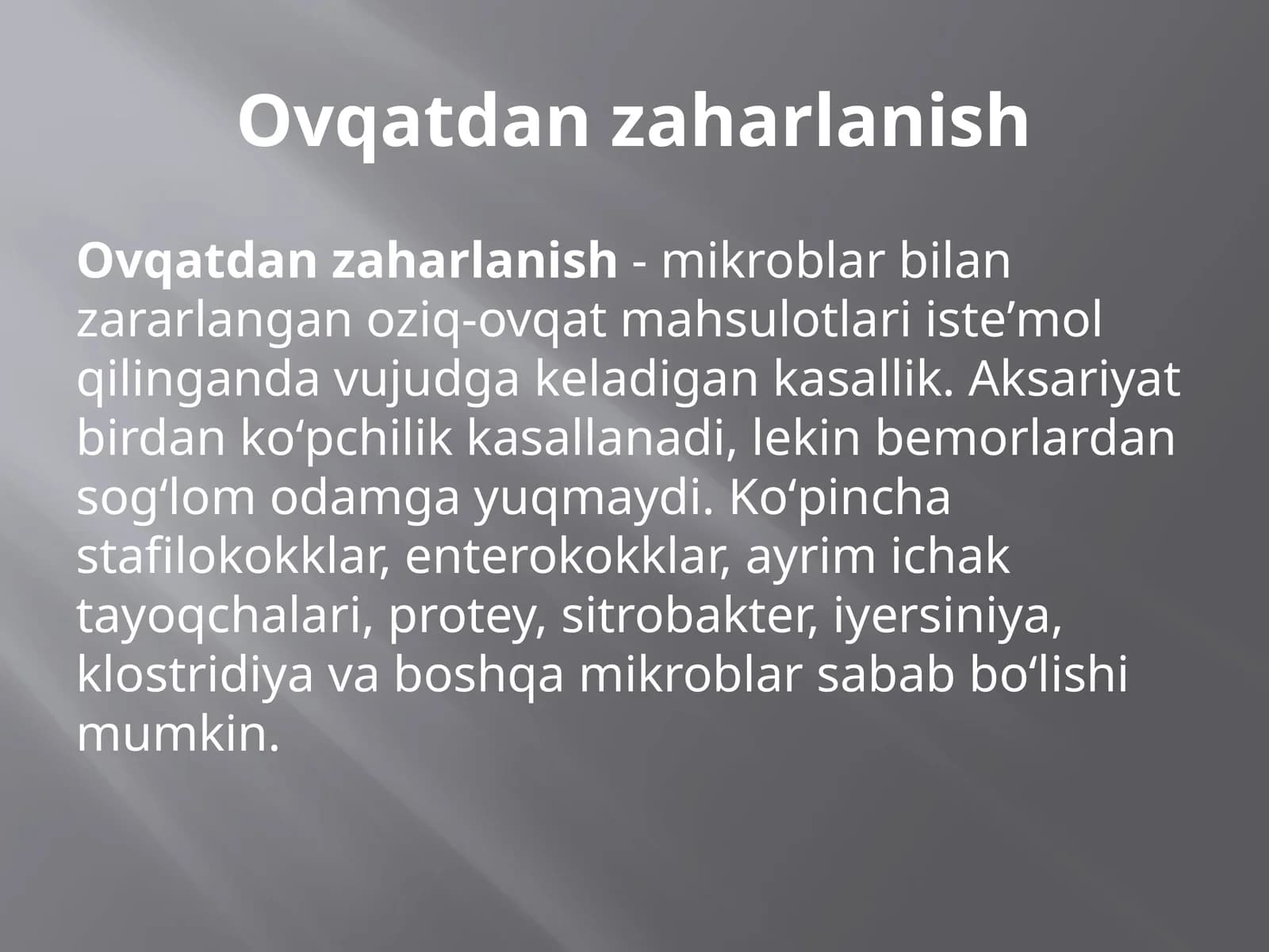 Ovqatdanzaharlanish