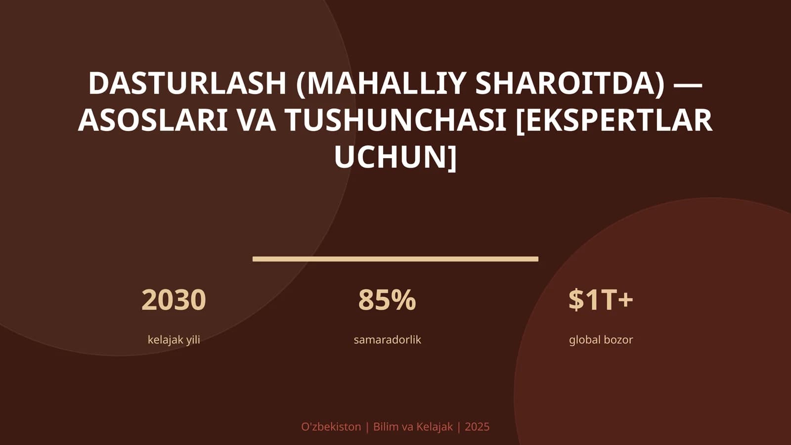 Dasturlash (mahalliy sharoitda) — asoslari va tushunchasi [ekspertlar uchun]