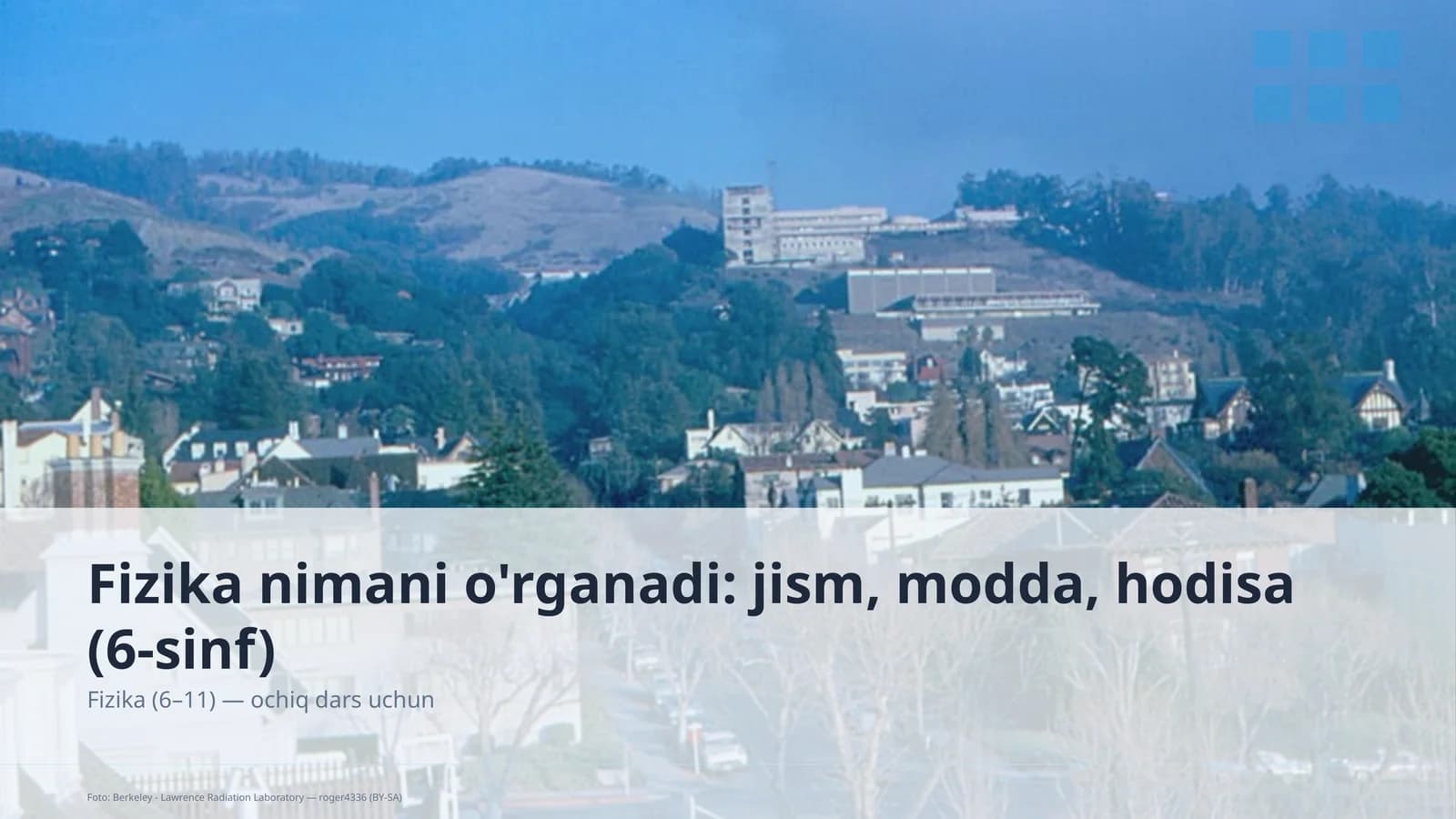 Fizika nimani o'rganadi: jism, modda, hodisa (6-sinf)
