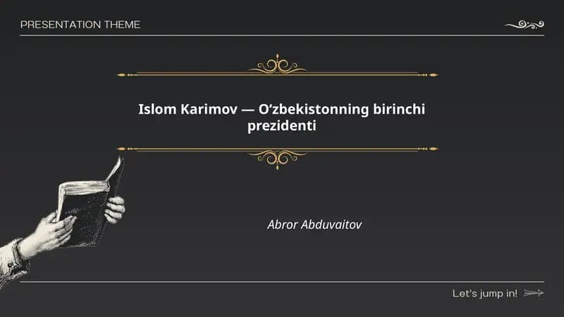 Islom Karimov Hayoti
