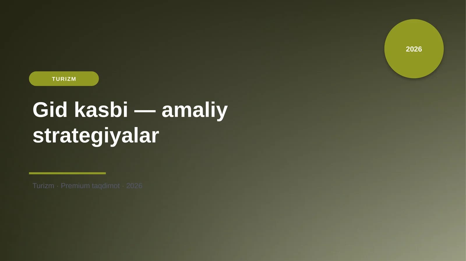Gid kasbi — amaliy strategiyalar