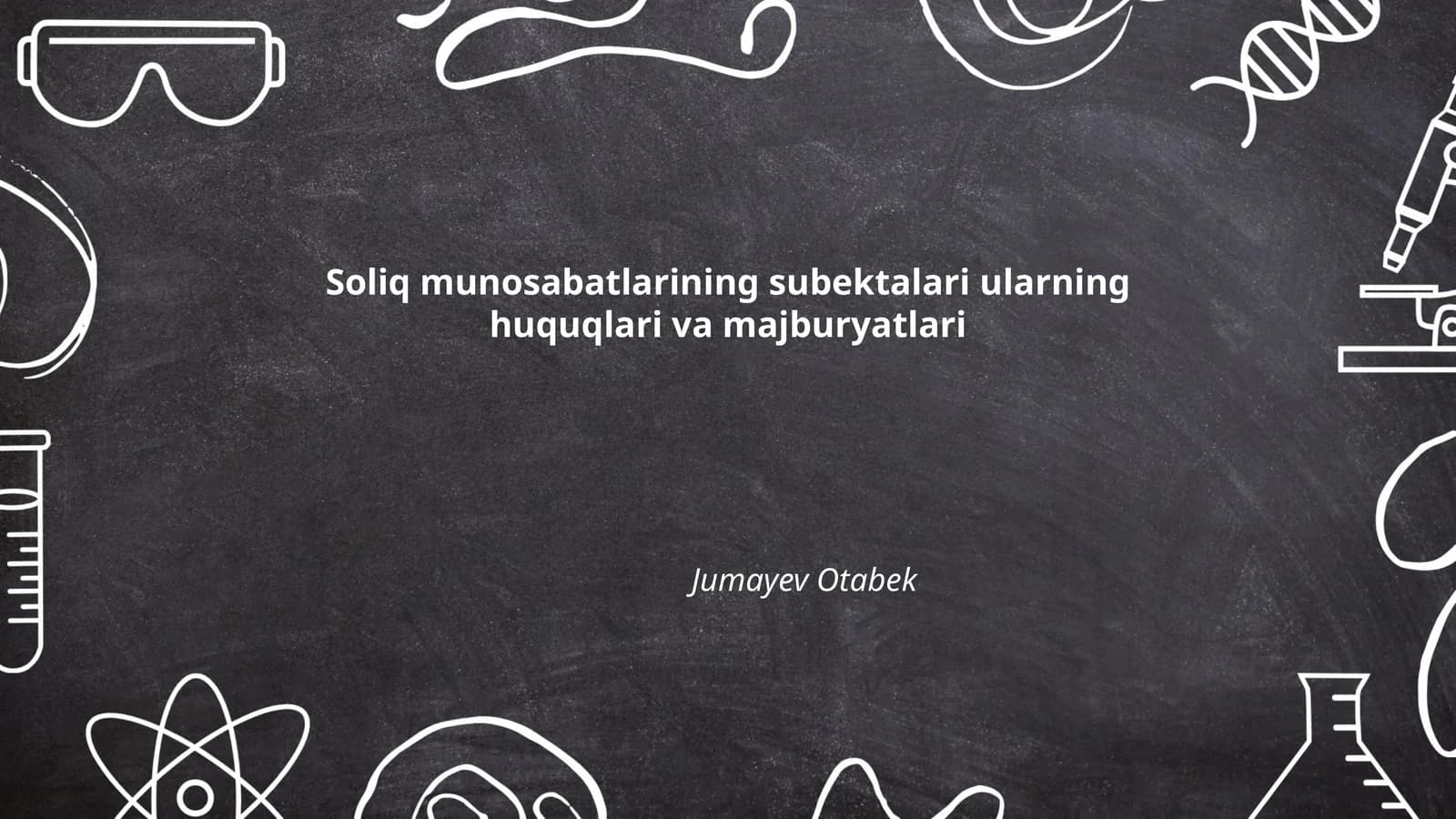 Soliq munosabatlarining subektalari ularning huquqlari va majburyatlari