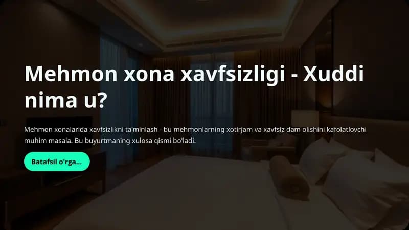 Mehmonxona xavfsizligi