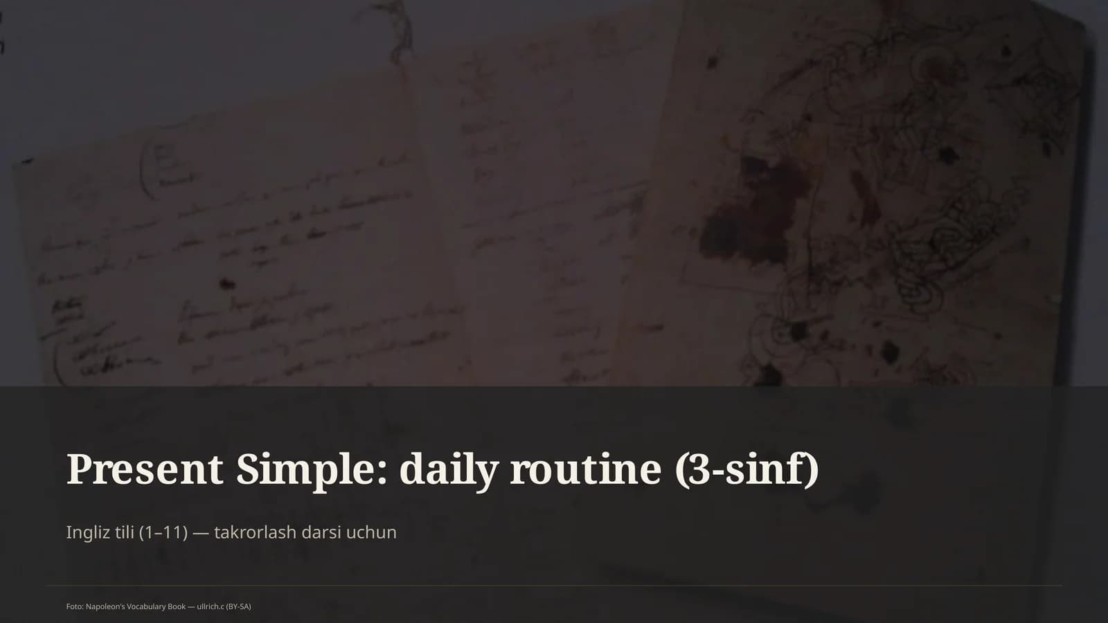 Present Simple: daily routine (3-sinf)