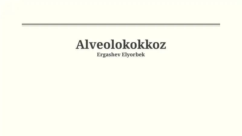 Alveolokokkoz