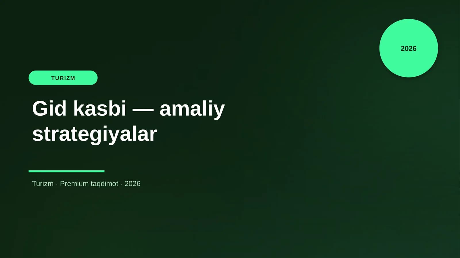 Gid kasbi — amaliy strategiyalar