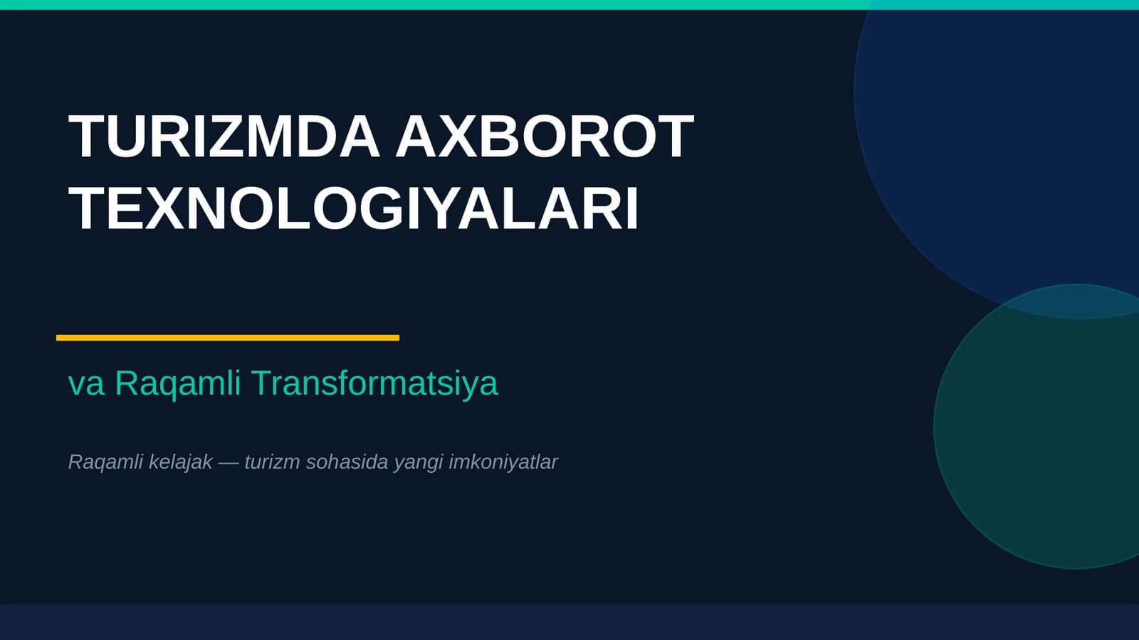 Turizmda raqamli texnologiyalarda IOT va aqilli mehmonxonalar