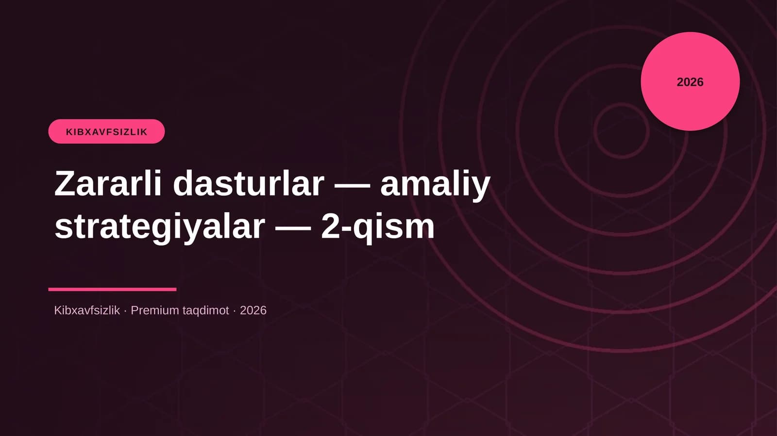 Zararli dasturlar — amaliy strategiyalar — 2-qism