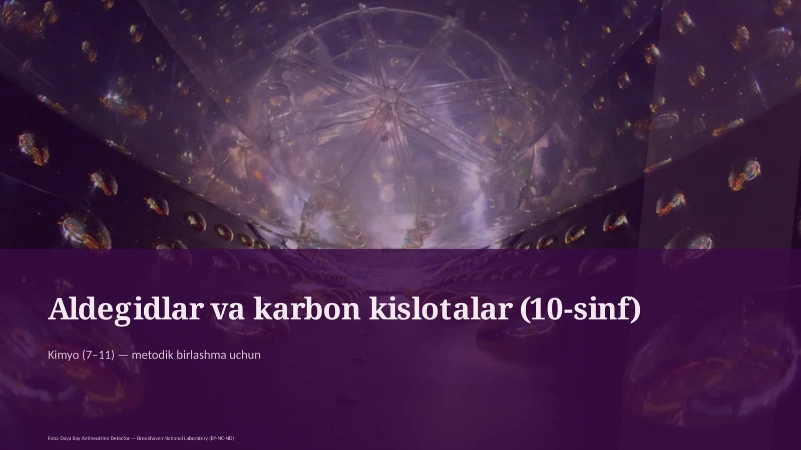 Aldegidlar va karbon kislotalar (10-sinf)