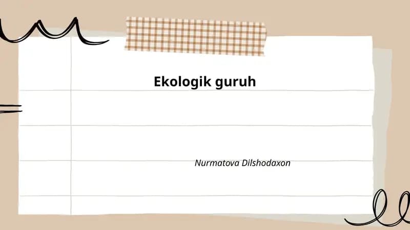 Ekologik guruh