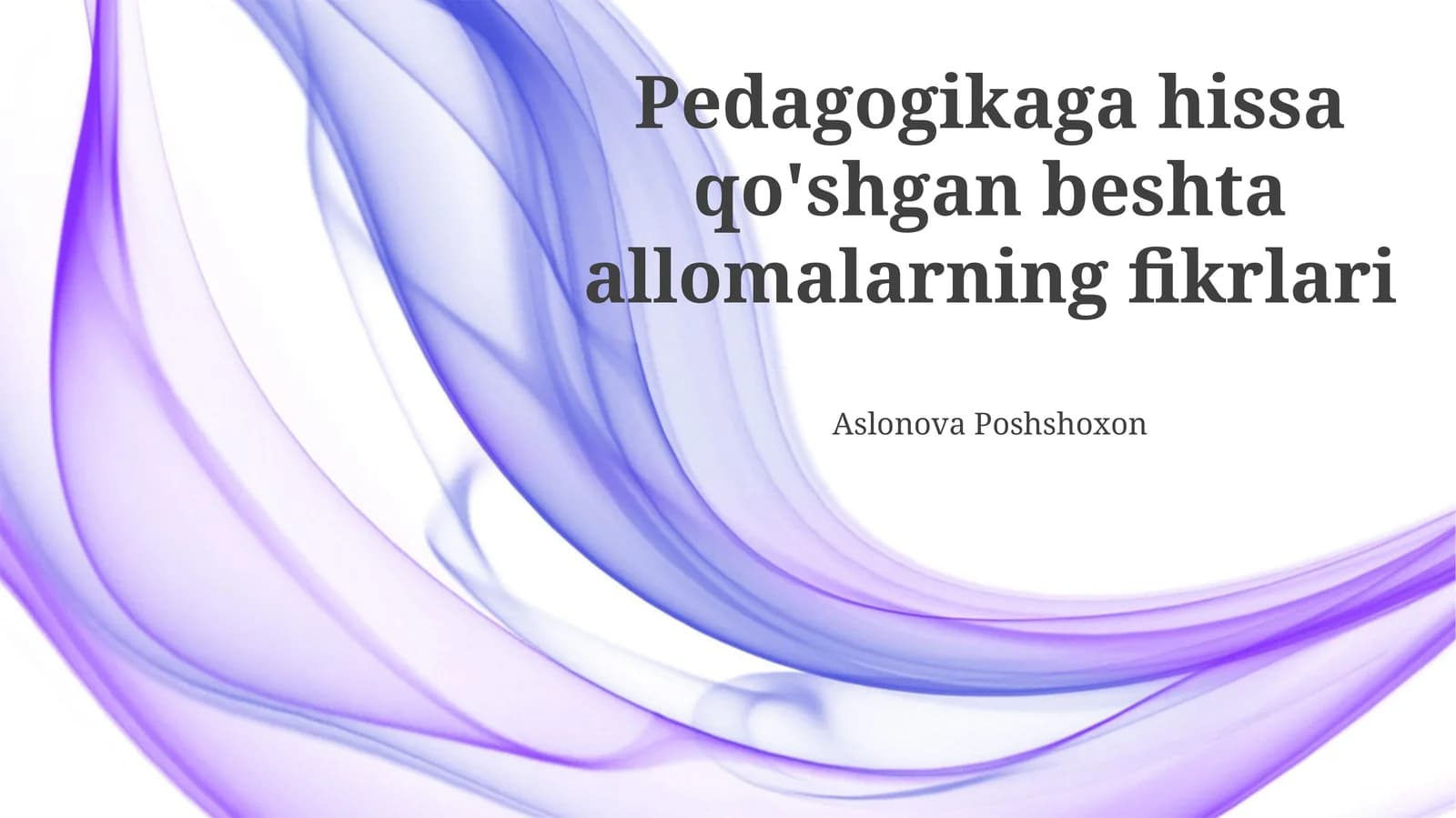 Ta'limdagi yangi yondashuvlar