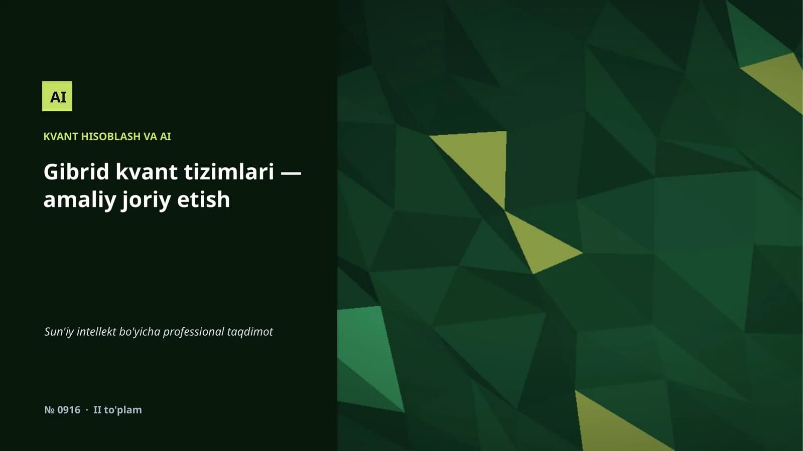 KVANT HISOBLASH VA AI
