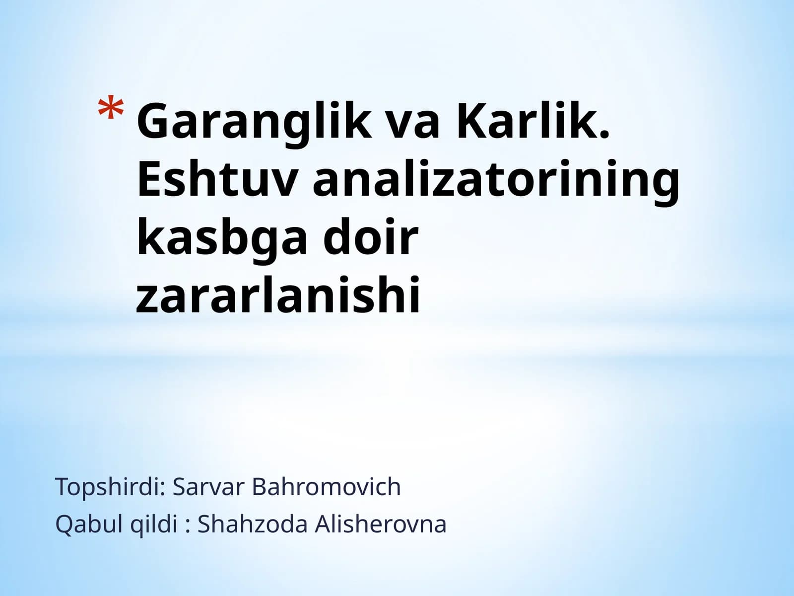 Garanglik va Karlik