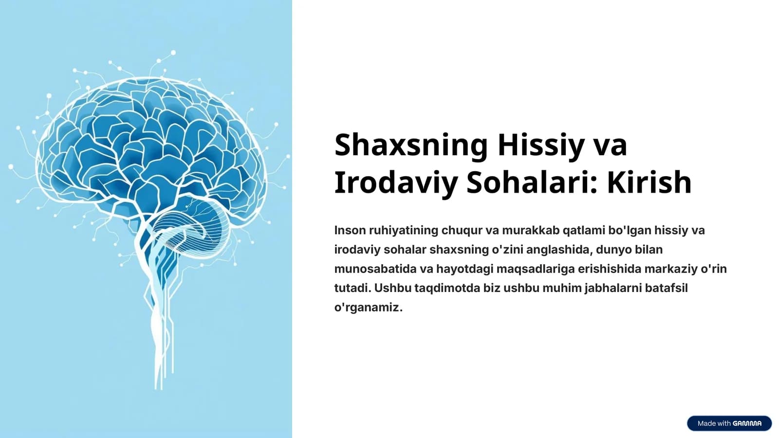 Hissiy va Irodaviy Sohalari