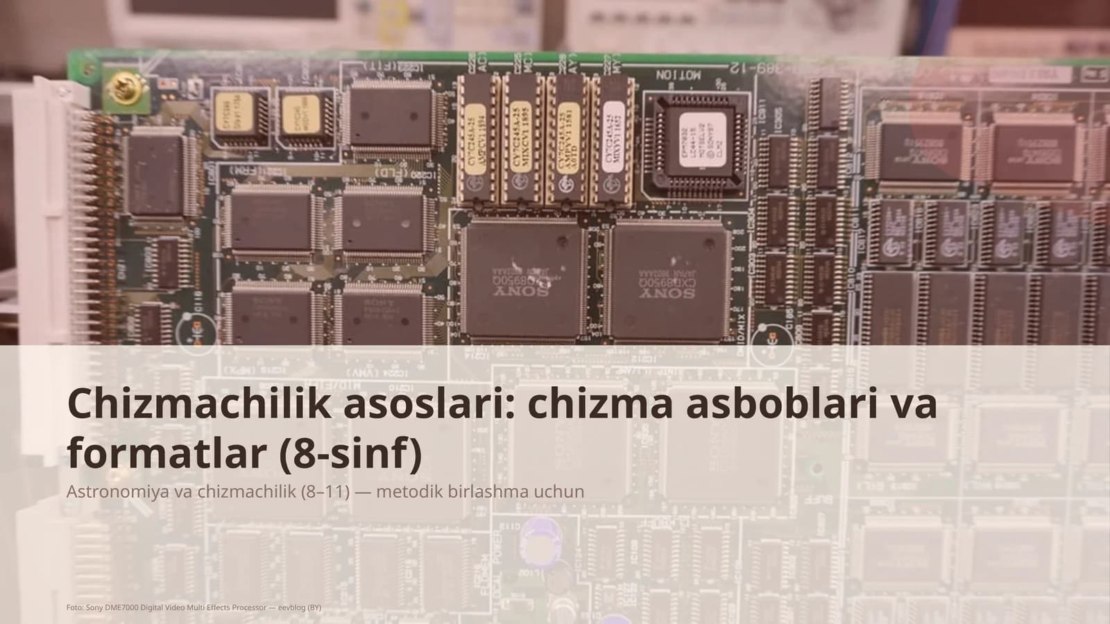 Chizmachilik asoslari: chizma asboblari va formatlar (8-sinf)