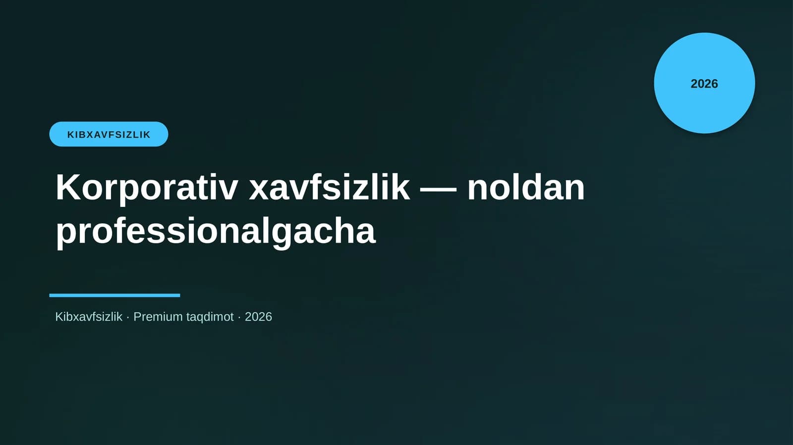 Korporativ xavfsizlik — noldan professionalgacha