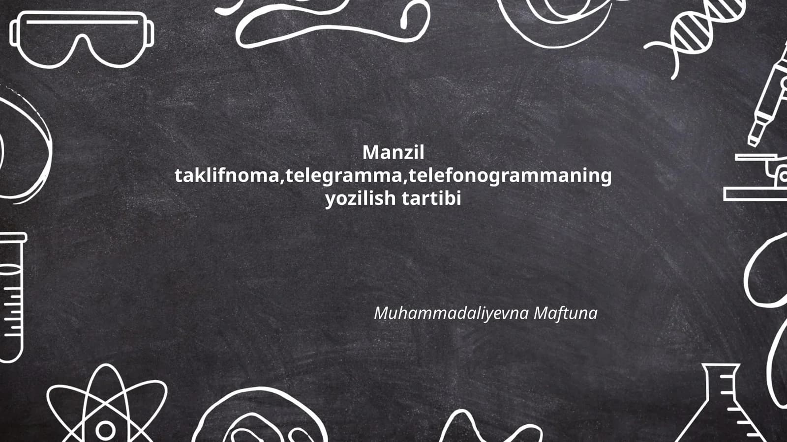 Manzil taklifnoma, telegramma, telefonogrammaning yozilish tartibi