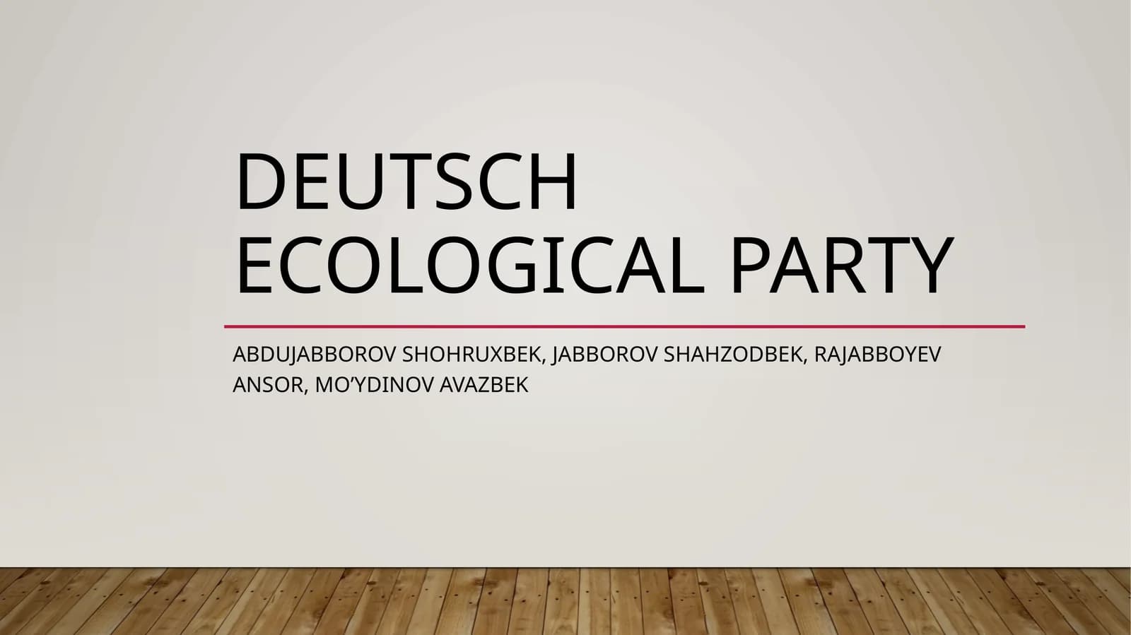 Deutsch ecological party