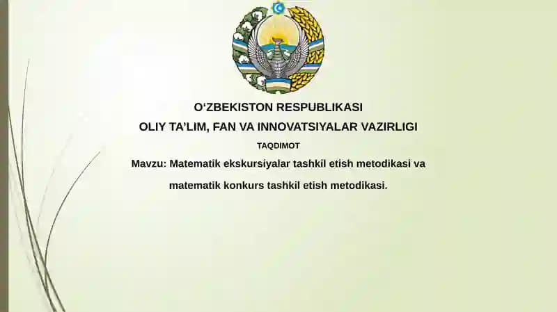 Matematik ekskursiyalar va musobaqalar