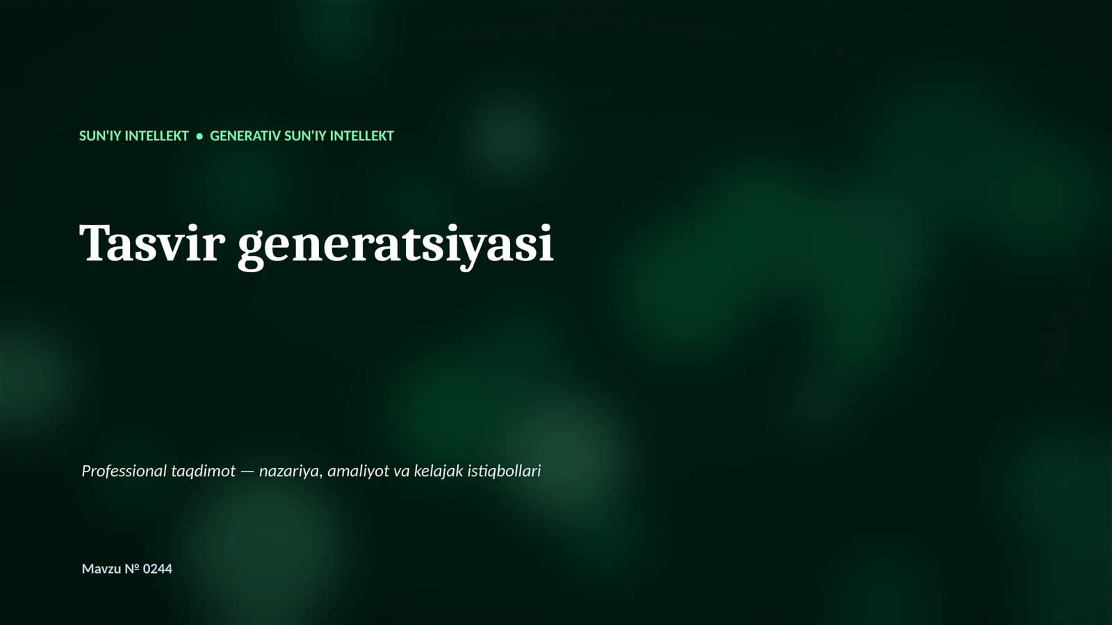 Generativ sun'iy intellekt