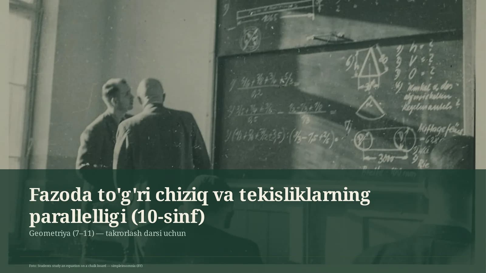 Geometriya (7–11) — takrorlash darsi uchun