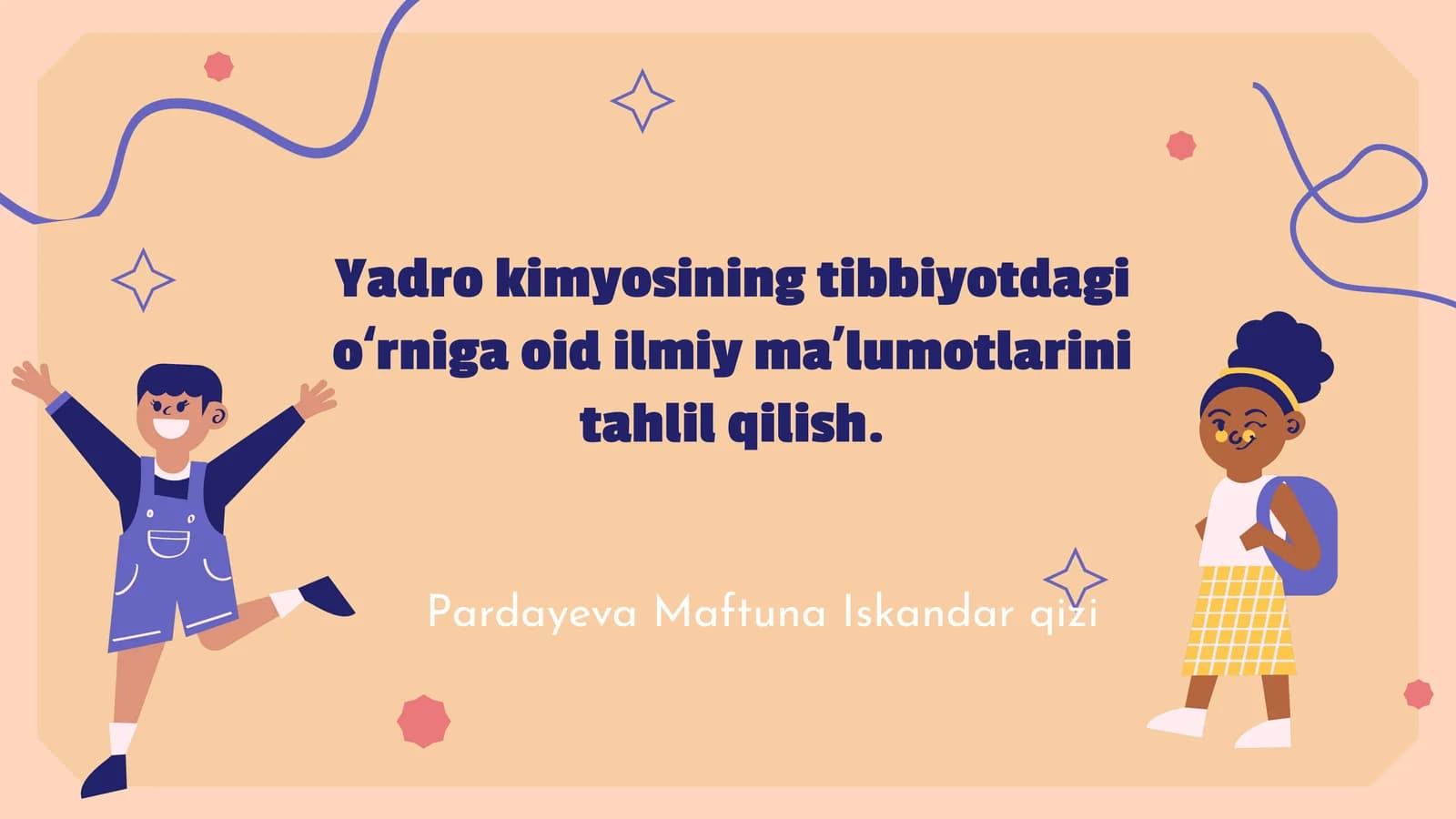 Yadro kimyosi tibbiyotdagi oʻrniga oid ilmiy ma'lumotlar