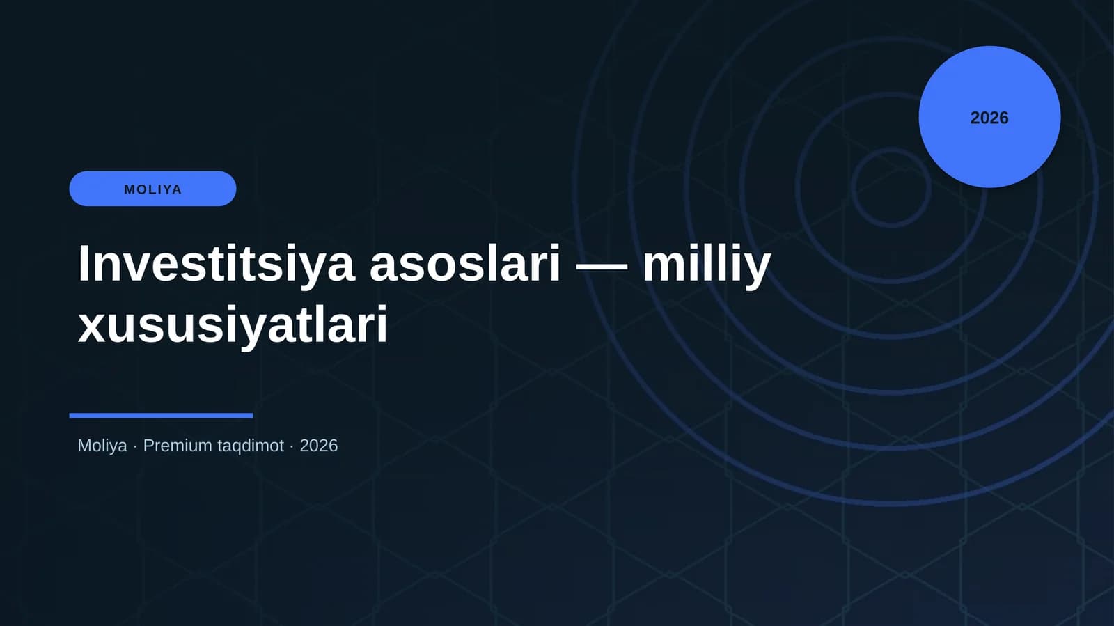 Investitsiya asoslari — milliy xususiyatlari