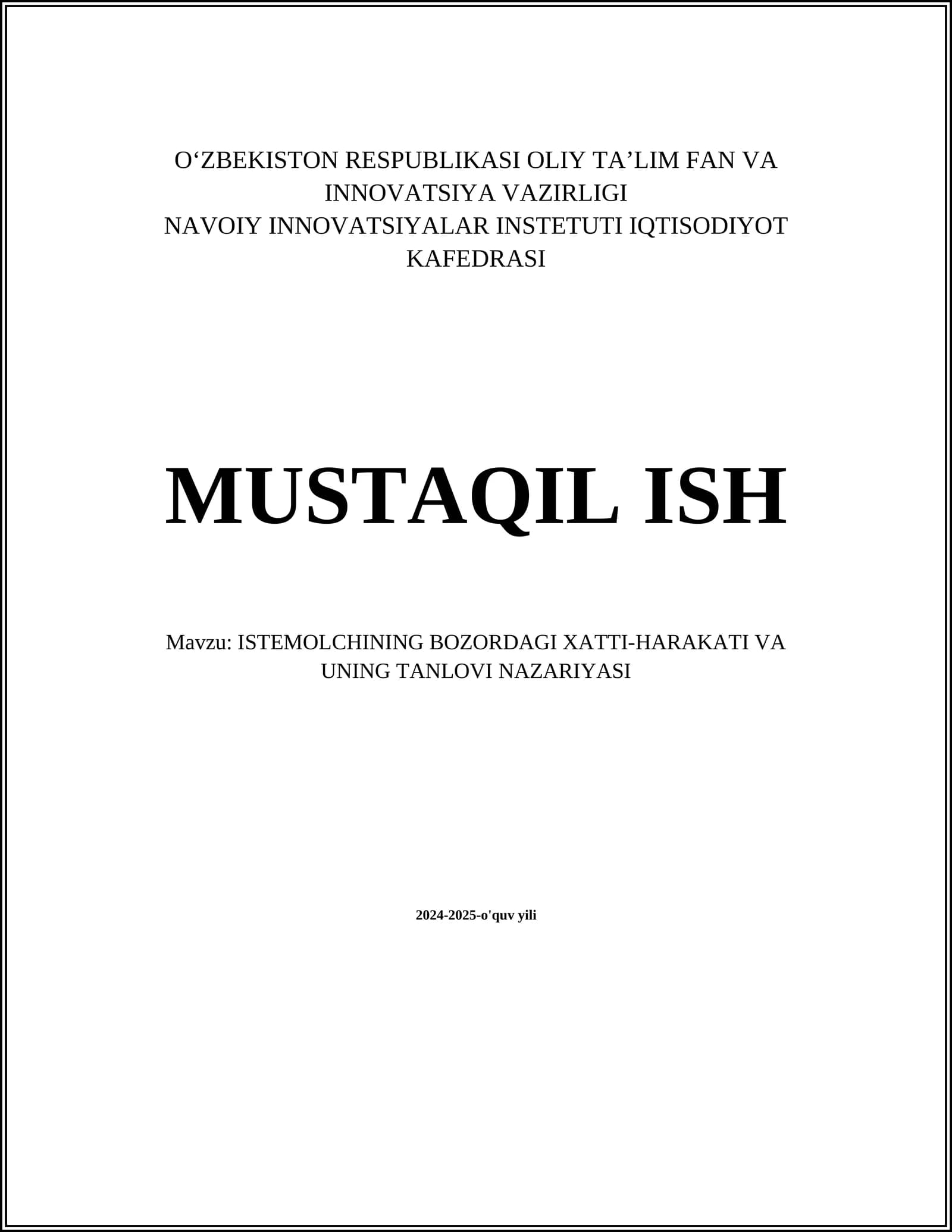 Iste'mol xulq-atvori psixologiyasi