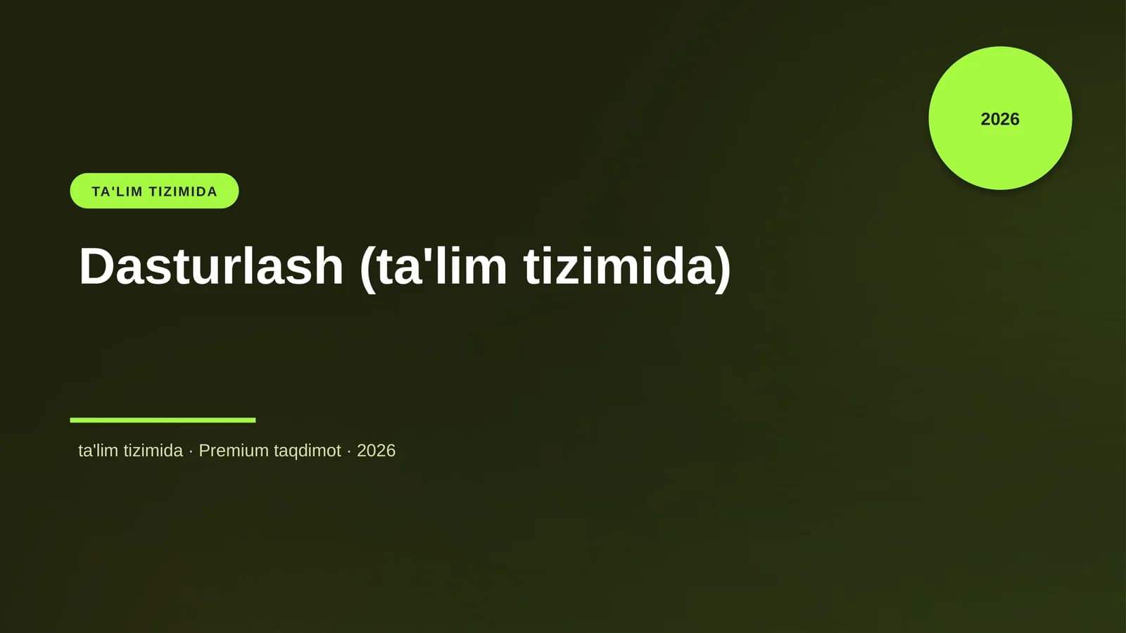 Dasturlash (ta'lim tizimida)