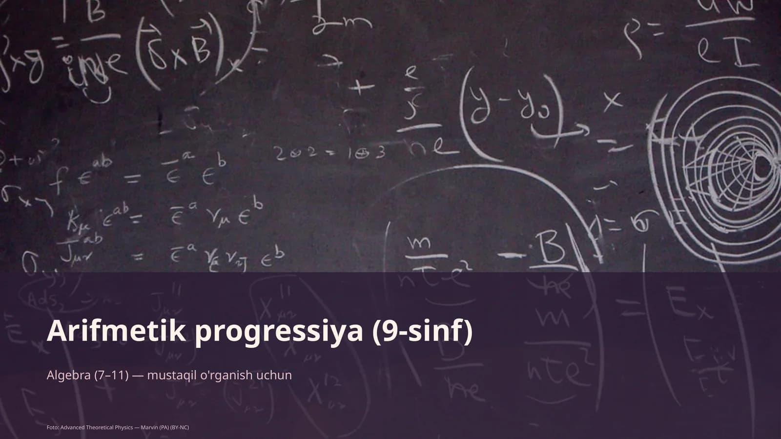 Arifmetik progressiya (9-sinf)
