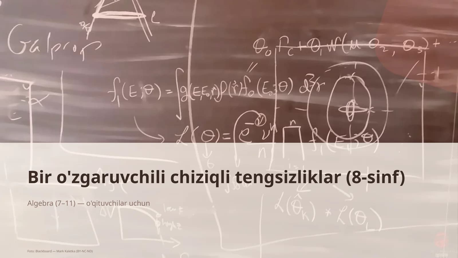 Bir o'zgaruvchili chiziqli tengsizliklar (8-sinf)