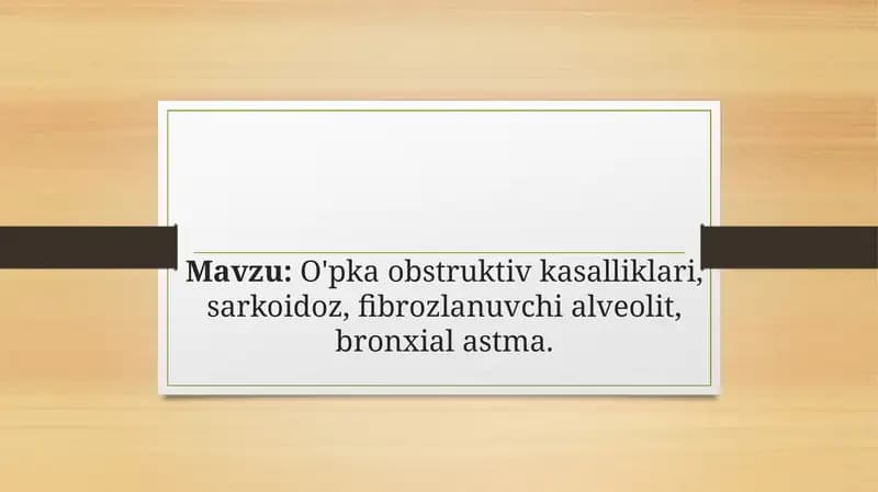 O'pkaobstruktsiya