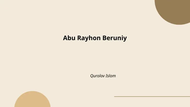 Abu Rayhon Beruniy