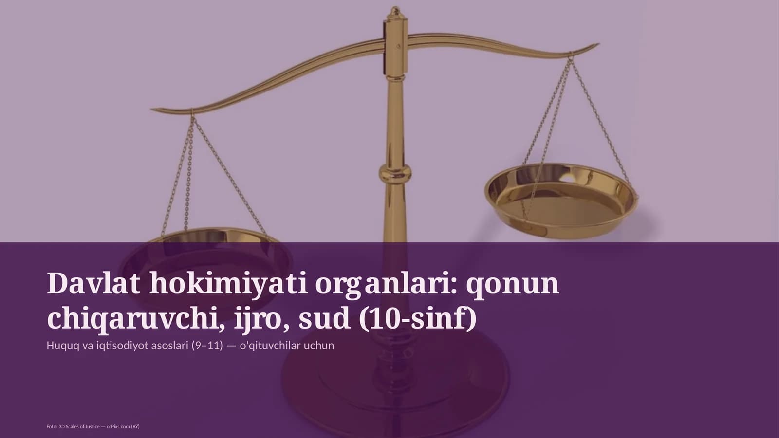 Huquq va iqtisodiyot asoslari (9–11)