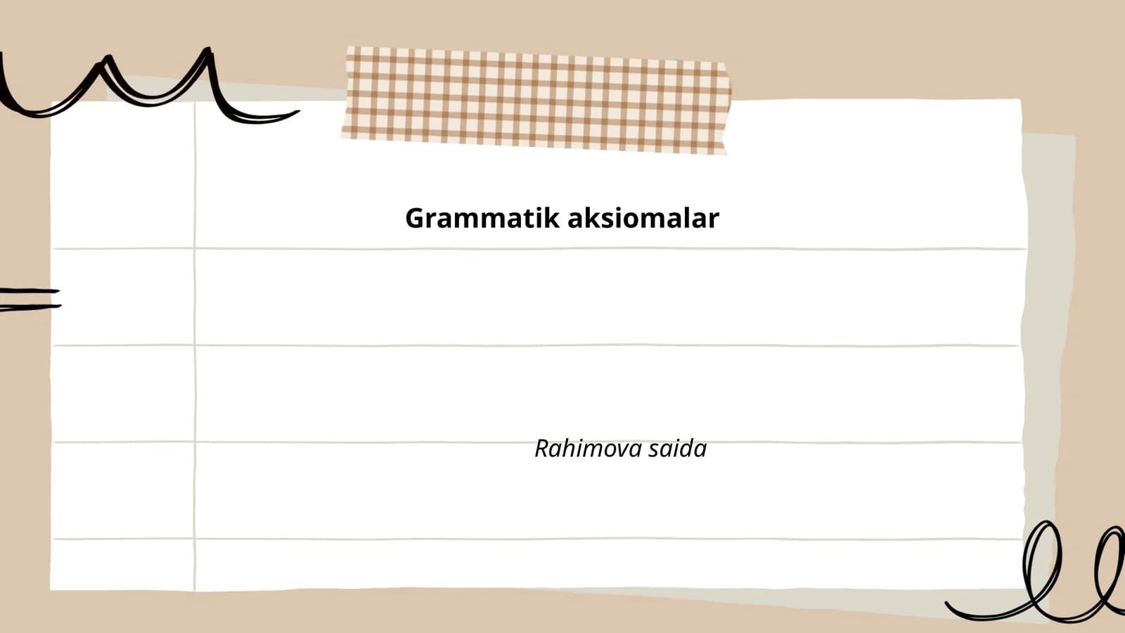 Grammatik aksiomalar