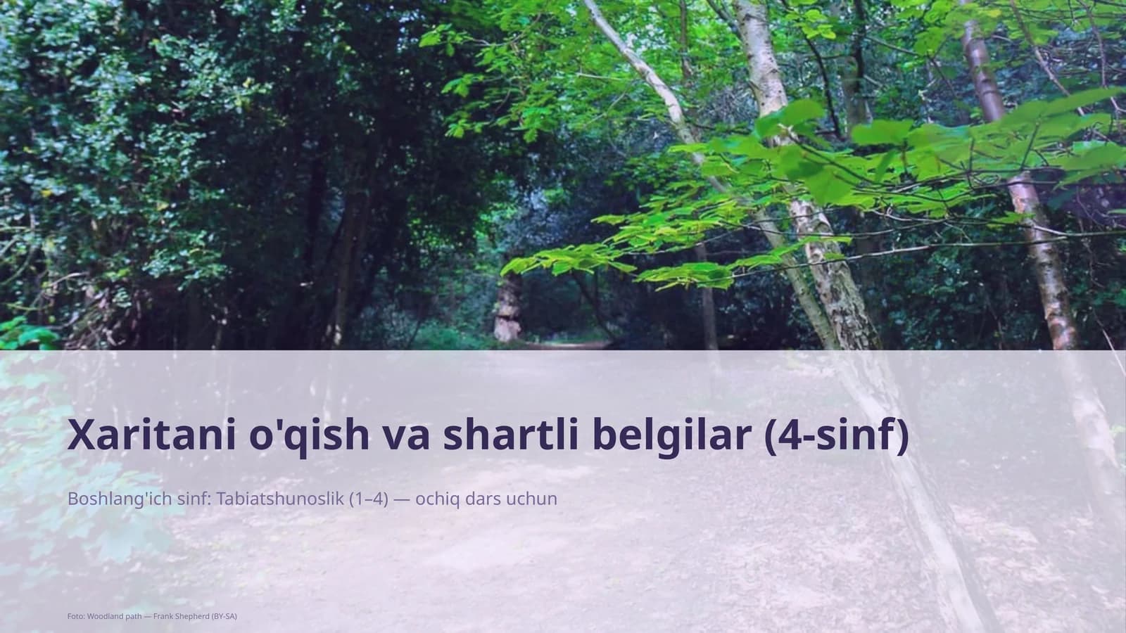 Xaritani o'qish va shartli belgilar (4-sinf)