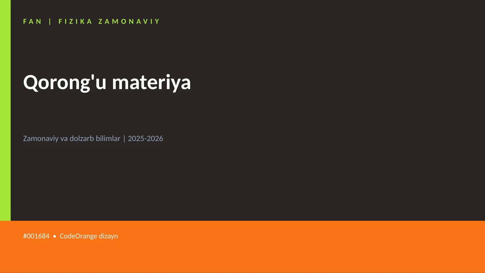 Qorong'u materiya