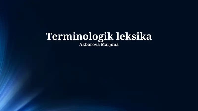 Terminologik leksika