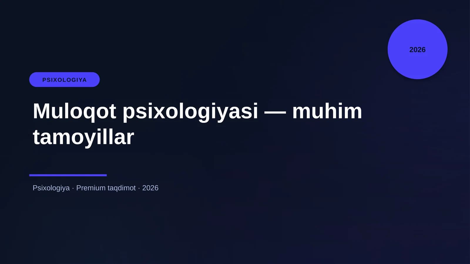 Muloqot psixologiyasi — muhim tamoyillar