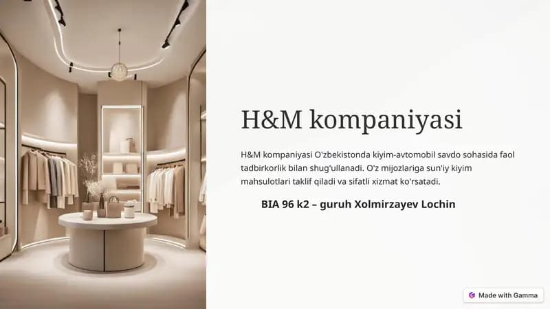 H&M kompaniyasi