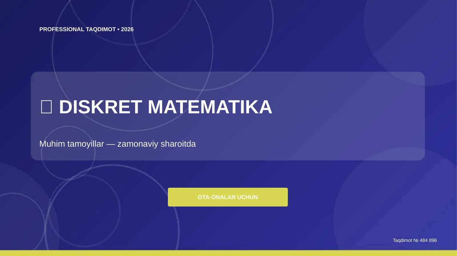 Diskret matematika: muhim tamoyillar