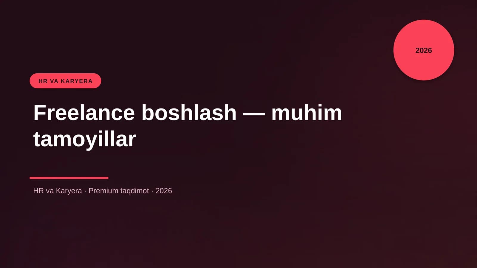 Freelance boshlash — muhim tamoyillar