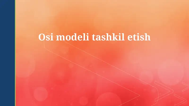 OSI modeli tashkil etish