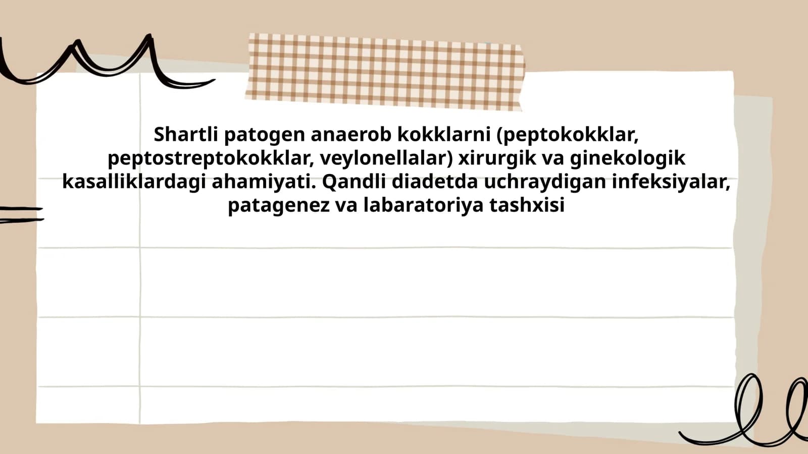 Shartli patogen anaerob kokklarni (peptokokklar, peptostreptokokklar, veylonellalar) xirurgik va ginekologik kasalliklardagi ahamiyati