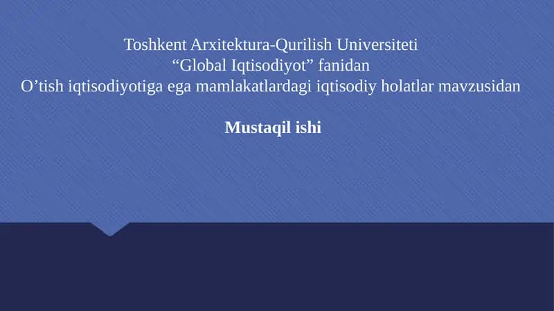 Global Iqtisodiyot