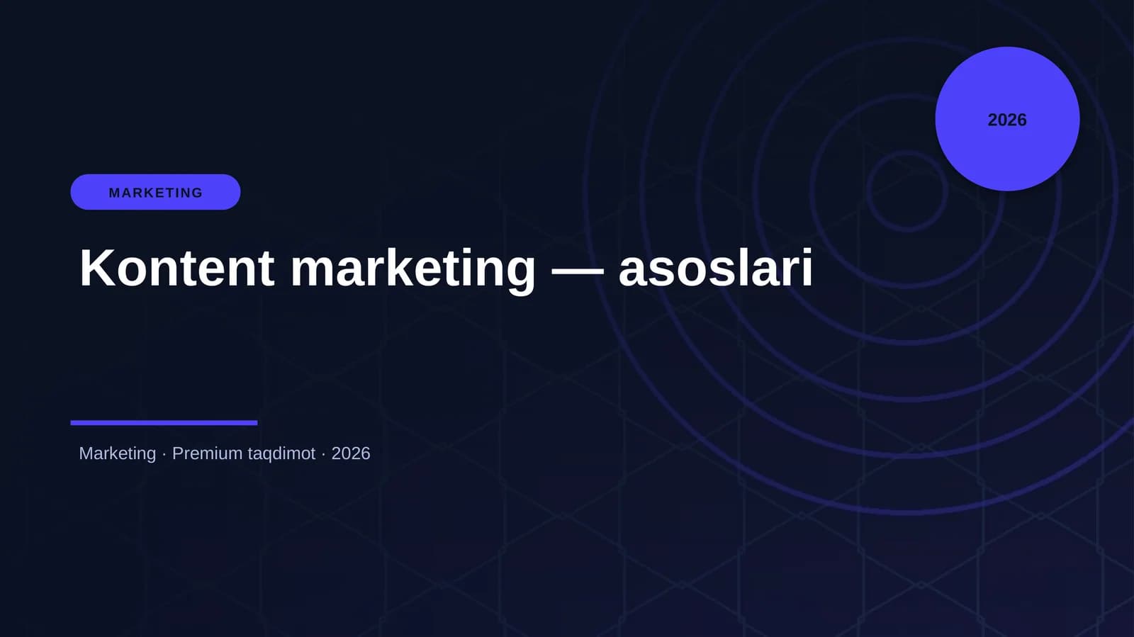 Kontent marketing — asoslari