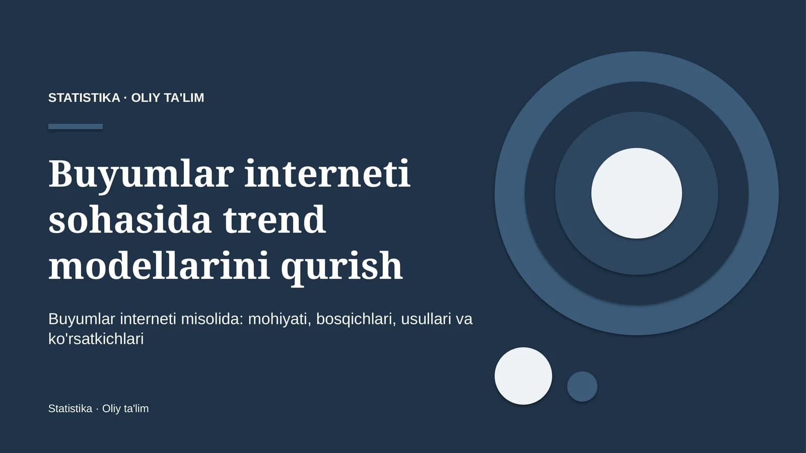 Buyumlar interneti sohasida trend modellarini qurish