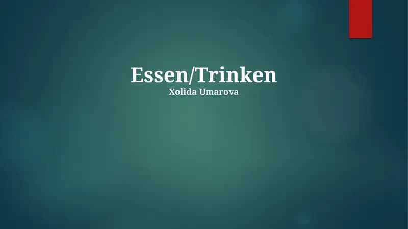 Essen/Trinken