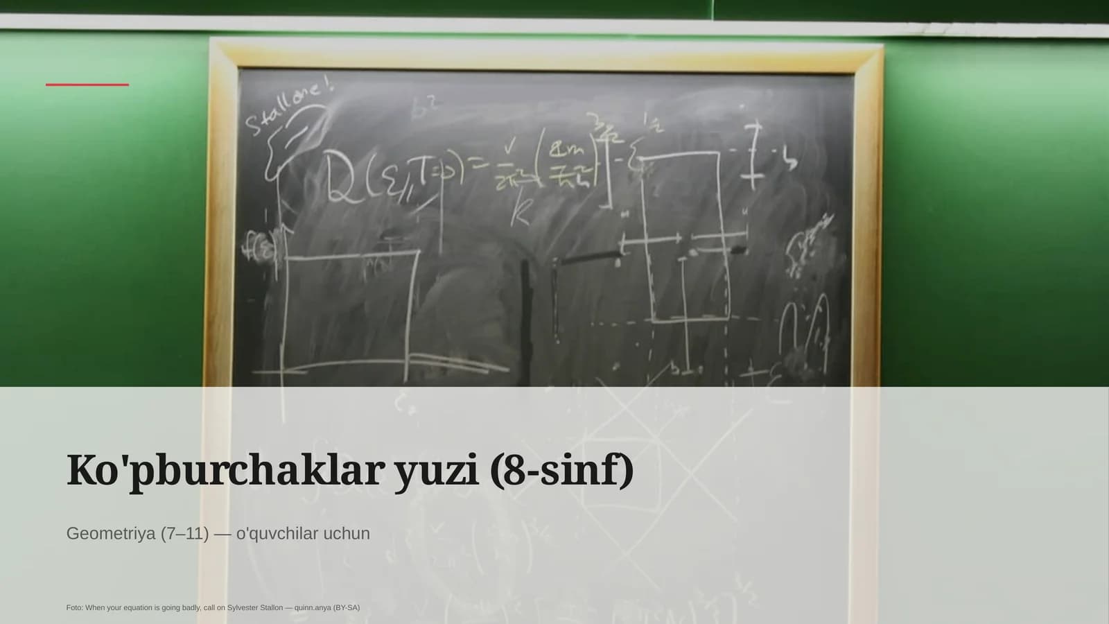 Ko'pburchaklar yuzi (8-sinf)